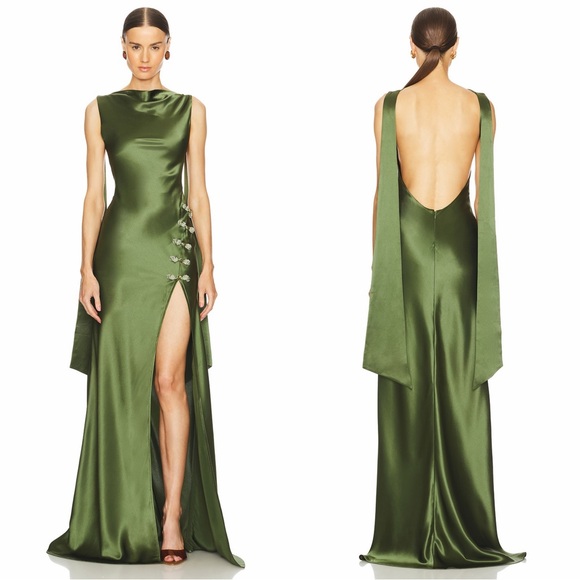 sau lee Dresses & Skirts - SAU LEE Priscilla Gown in Olive Green